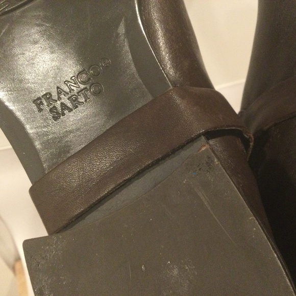 Franco Sarto Clara Riding Boots Size 9.5 Leather Upper Brown Knee High - Picture 9 of 12